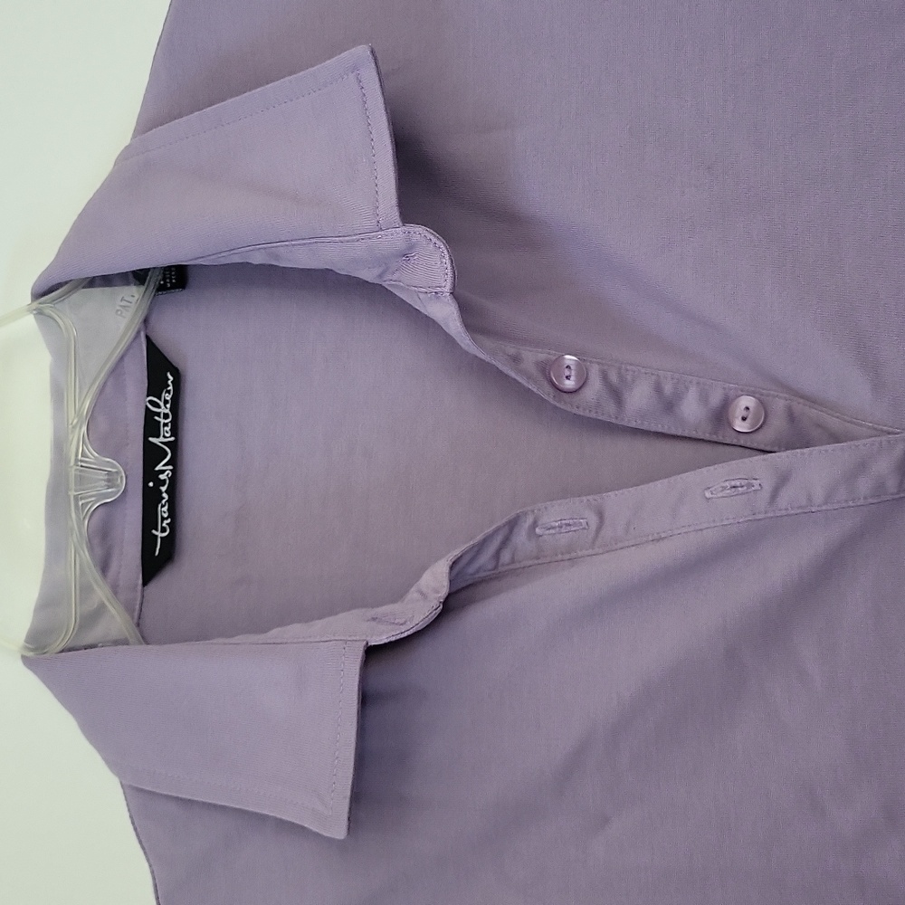 Travis Mathew Lilac Short Sleeve Polo Top - Picture 2 of 4
